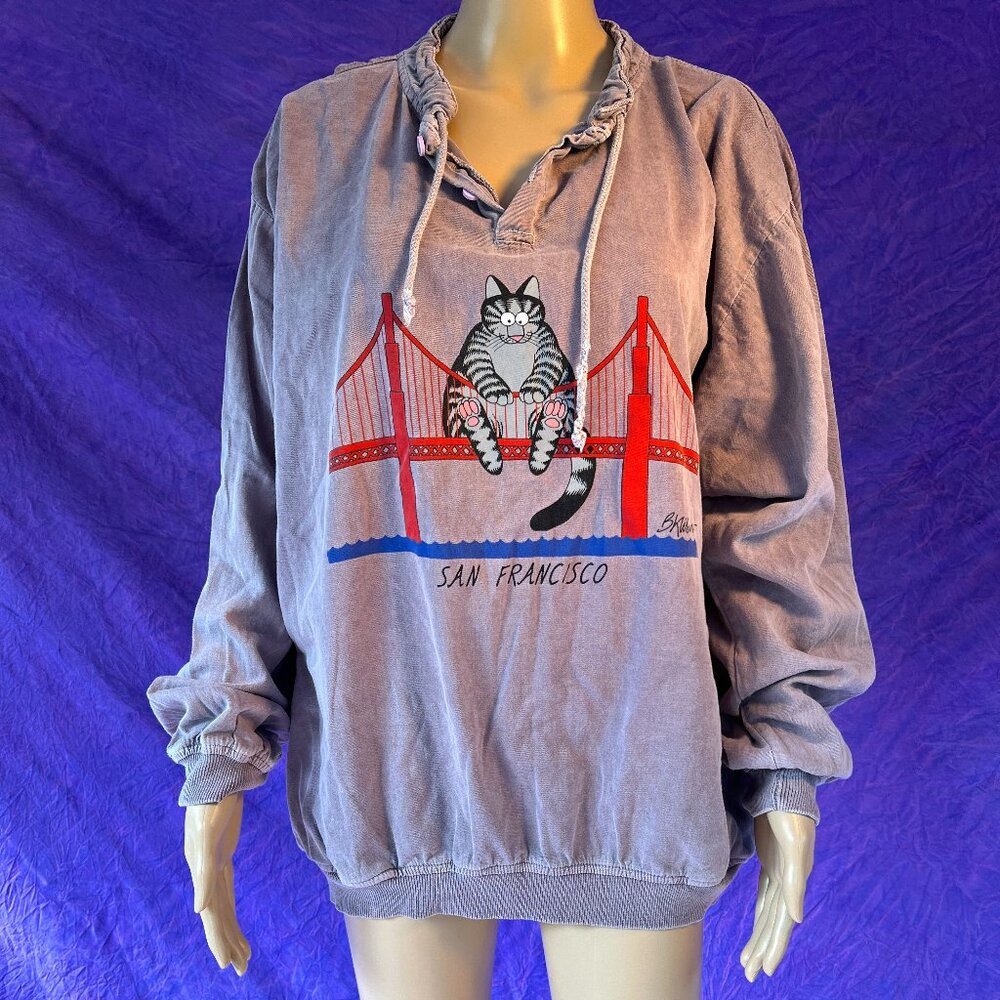 Crazy Shirts: V-Neck cat sweatshirt!